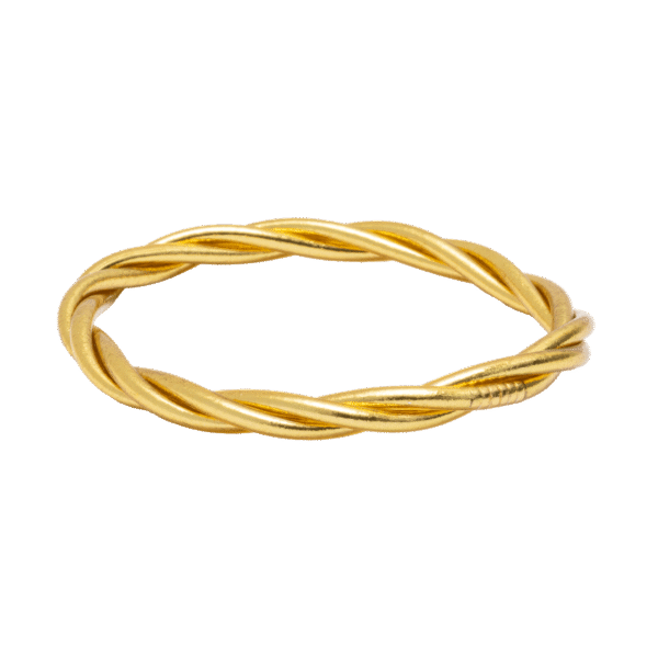 Pulsera pan de oro torsión dorada