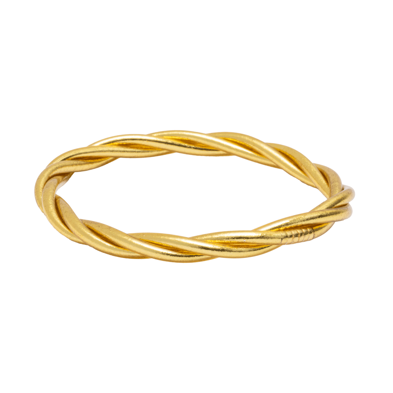 Pulsera pan de oro torsión dorada