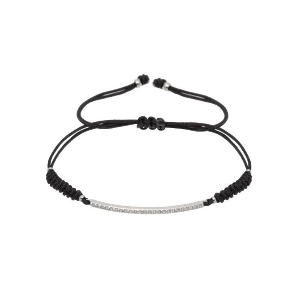 Pulsera macramé plata