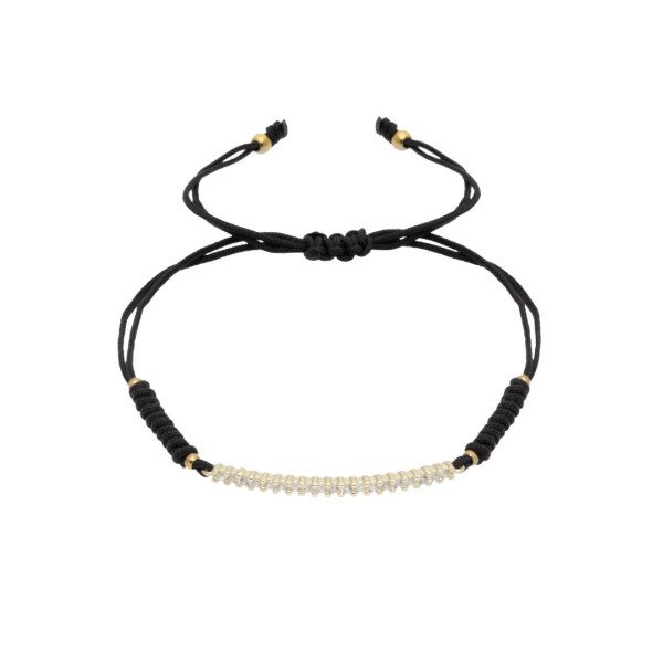 Pulsera macramé oro