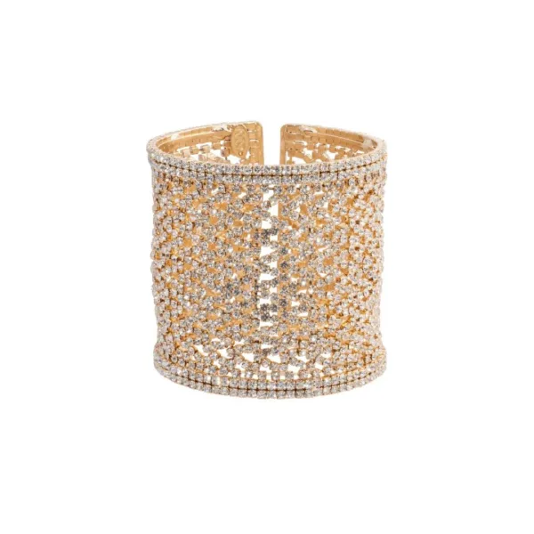 Esclava swarovski plata rosa