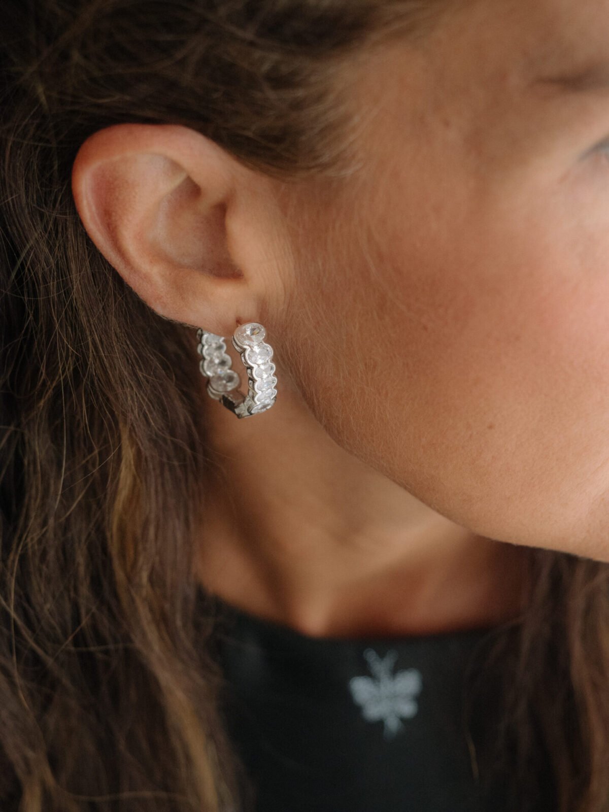 Aros bijoux baguette silver - Imagen 2