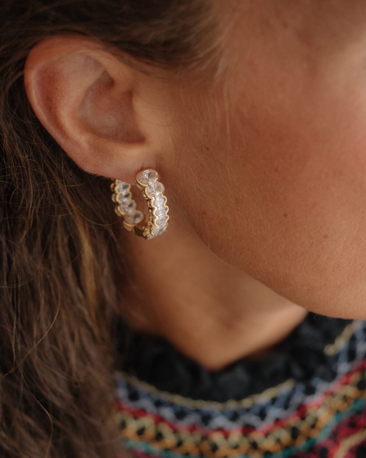 Aros bijoux baguette Gold - Imagen 2