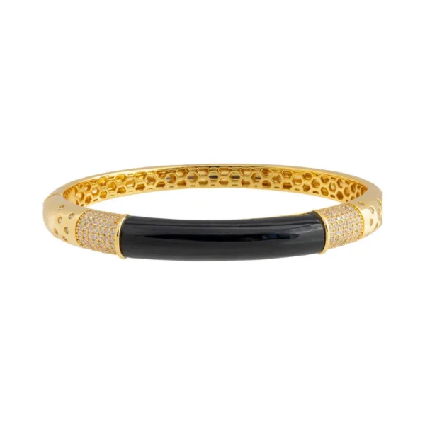 Pulsera esclava balck & gold