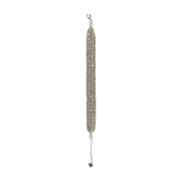 Pulsera tela plata
