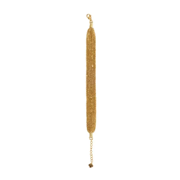 Pulsera tela dorada
