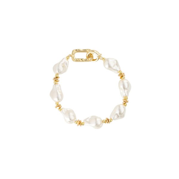 Pulsera cadena oro y perlas