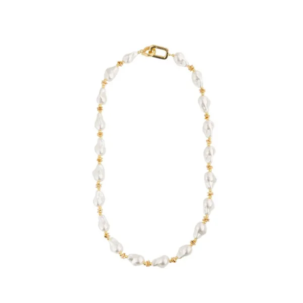 Collar cadena y perlas