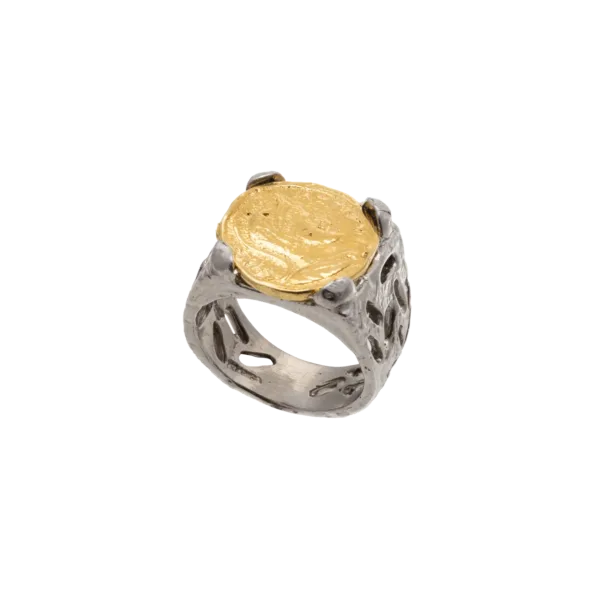 Anillo Sello Vintage Oro