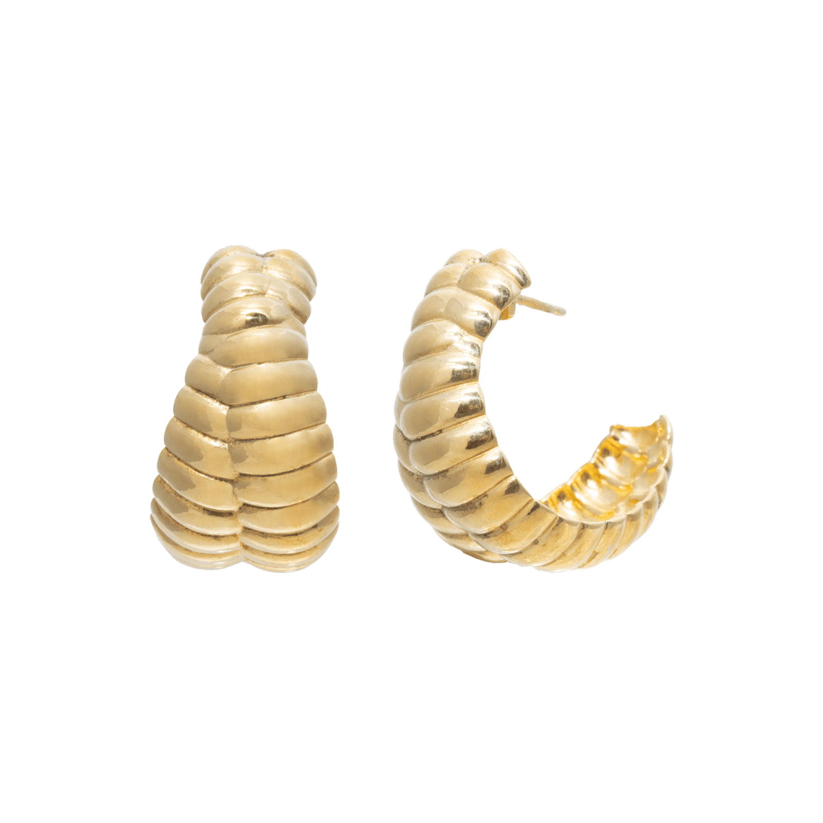 Pendientes doble aro retro