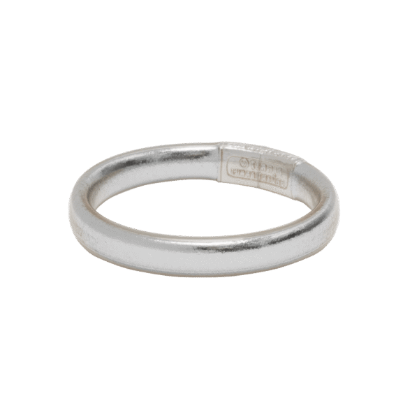 Pulsera Pan de oro ancha plateada