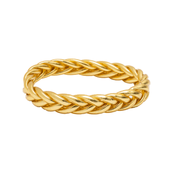 Pulsera Pan de oro trenzada dorada