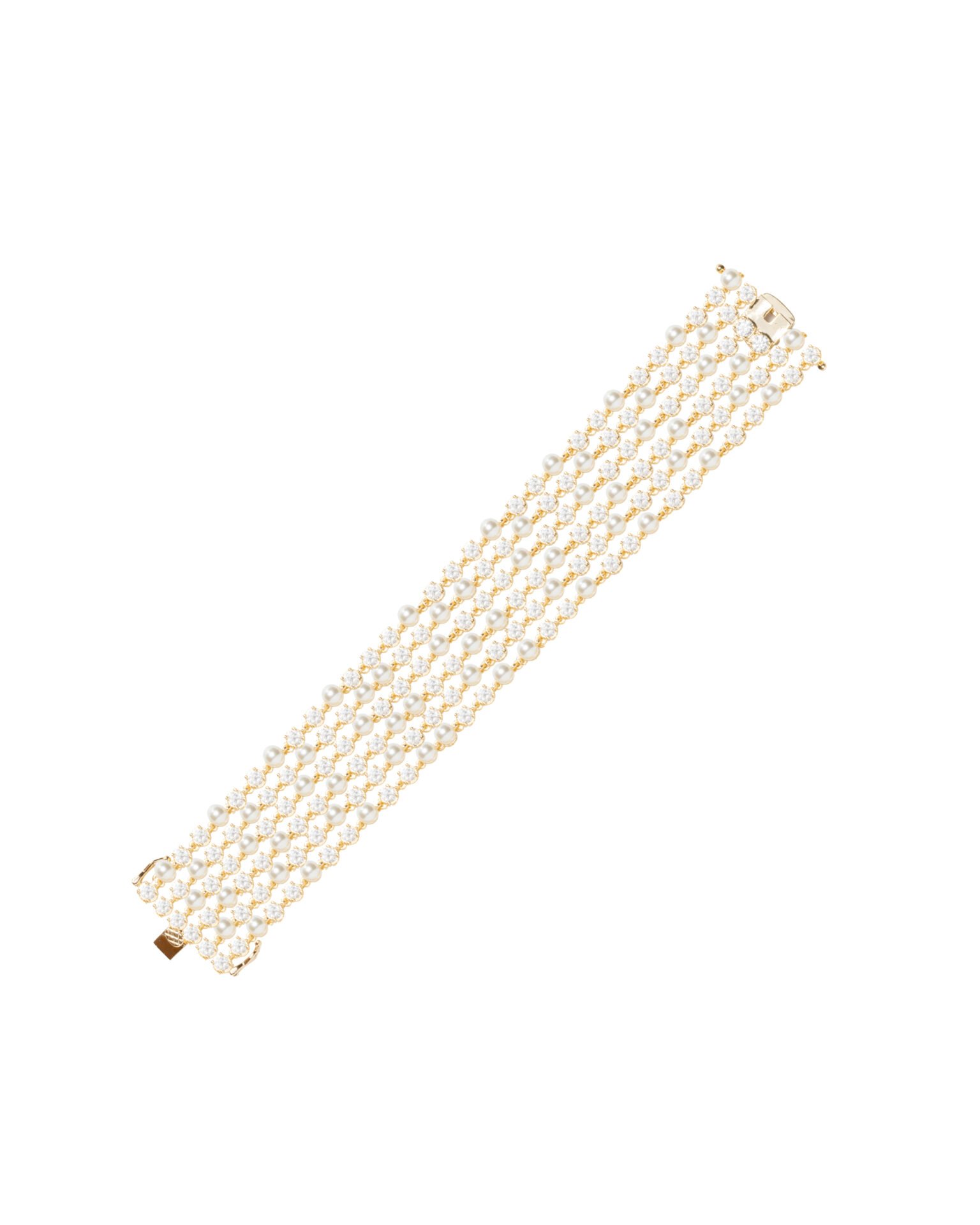 Pulsera vintage perlas oro